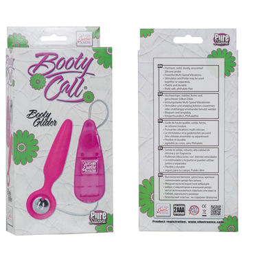 California Exotic Booty Call Booty Gliders, розовая - Анальная пробка с виброяйцом - купить в секс шопе California Exotic Booty Call Booty Gliders, розовая - Анальная пробка с виброяйцом - купить в секс шопе