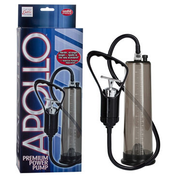 California Exotic Apollo Premium Power Pumps, серая, Вакуумная помпа для мужчин California Exotic Apollo Premium Power Pumps, серая, Вакуумная помпа для мужчин