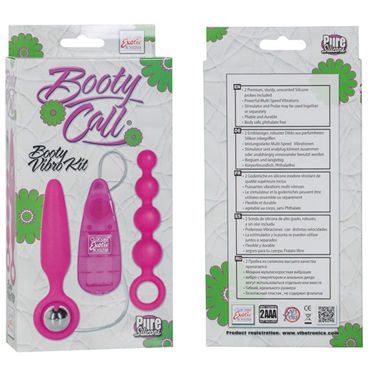 California Exotic Booty Vibro Kit, розовый - Набор анальных стимуляторов с вибрацией - купить в секс шопе California Exotic Booty Vibro Kit, розовый - Набор анальных стимуляторов с вибрацией - купить в секс шопе