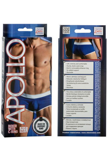 California Exotic Apollo Boxer with C-Ring, синие - фото, отзывы California Exotic Apollo Boxer with C-Ring, синие - фото, отзывы
