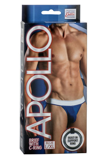 California Exotic Apollo Brief with C-Ring, синие, Мужские трусы с эрекционным кольцом - Размер L-XL от condom-shop.ru California Exotic Apollo Brief with C-Ring, синие, Мужские трусы с эрекционным кольцом - Размер L-XL от condom-shop.ru