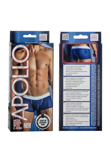 California Exotic Apollo Mesh Boxer with C-Ring, синие - фото, отзывы California Exotic Apollo Mesh Boxer with C-Ring, синие - фото, отзывы