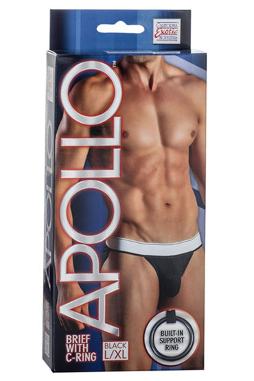 California Exotic Apollo Brief with C-Ring, черные, Мужские трусы с эрекционным кольцом California Exotic Apollo Brief with C-Ring, черные, Мужские трусы с эрекционным кольцом