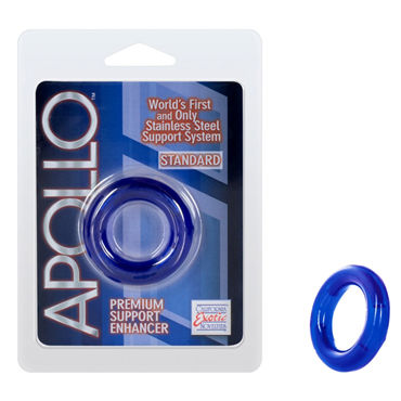 California Exotic Apollo Premium Support Enhancers Standard, синее, Эрекционное кольцо стандартного размера California Exotic Apollo Premium Support Enhancers Standard, синее, Эрекционное кольцо стандартного размера
