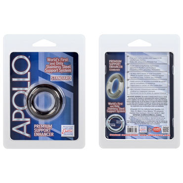 California Exotic Apollo Premium Support Enhancers Standard, серое - Эрекционное кольцо стандартного размера - купить в секс шопе California Exotic Apollo Premium Support Enhancers Standard, серое - Эрекционное кольцо стандартного размера - купить в секс шопе