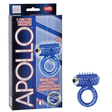 California Exotic Apollo Premium Enhancers, синее, Эрекционное кольцо с вибрацией California Exotic Apollo Premium Enhancers, синее, Эрекционное кольцо с вибрацией