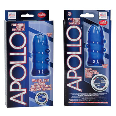 California Exotic Apollo Premium Girth Enhancers, синяя - Насадка на пенис - купить в секс шопе California Exotic Apollo Premium Girth Enhancers, синяя - Насадка на пенис - купить в секс шопе