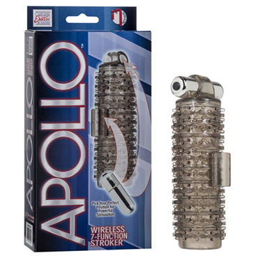 California Exotic Apollo Wireless 7-Function Strokers, серый, Двухсторонний мастурбатор с вибрацией California Exotic Apollo Wireless 7-Function Strokers, серый, Двухсторонний мастурбатор с вибрацией
