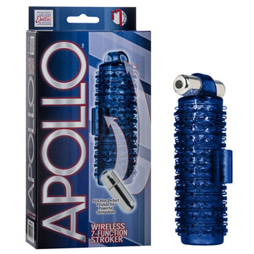 California Exotic Apollo Wireless 7-Function Strokers, синий, Двухсторонний мастурбатор с вибрацией California Exotic Apollo Wireless 7-Function Strokers, синий, Двухсторонний мастурбатор с вибрацией