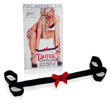 California Exotic Tantric Binding Love Intimate Spreader with Wrist & Ankle Cuffs, Аксессуар для фиксации рук и ног California Exotic Tantric Binding Love Intimate Spreader with Wrist & Ankle Cuffs, Аксессуар для фиксации рук и ног