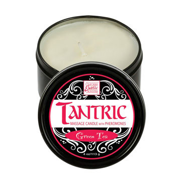California Exotic Tantric Green Tea, 113 гр, Массажная свеча с феромонами, с ароматом зеленого чая California Exotic Tantric Green Tea, 113 гр, Массажная свеча с феромонами, с ароматом зеленого чая