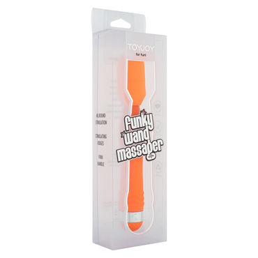 Toy Joy Funky Wand Massager, оранжевый - фото, отзывы Toy Joy Funky Wand Massager, оранжевый - фото, отзывы