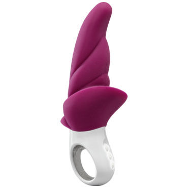 Fun Factory Calla G4, фиолетовый - Стильный рельефный перезаряжаемый вибратор с клиторальным стимулятором - купить в секс шопе Fun Factory Calla G4, фиолетовый - Стильный рельефный перезаряжаемый вибратор с клиторальным стимулятором - купить в секс шопе
