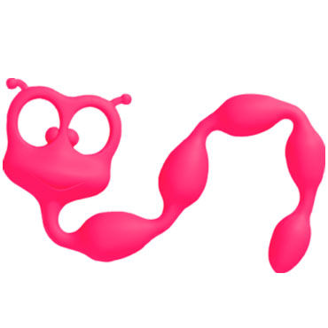 Fun Factory Flexi Felix, розовый - Гибкая анальная цепочка с оригинальным дизайном - купить в секс шопе Fun Factory Flexi Felix, розовый - Гибкая анальная цепочка с оригинальным дизайном - купить в секс шопе