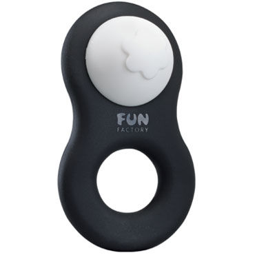Fun Factory LoveRing 8ight, черно-белый, Эрекционное кольцо с двумя отверстиями Fun Factory LoveRing 8ight, черно-белый, Эрекционное кольцо с двумя отверстиями
