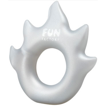 Fun Factory LoveRing Flame, серебряный, Упругое и эластичное эрекционное кольцо Fun Factory LoveRing Flame, серебряный, Упругое и эластичное эрекционное кольцо