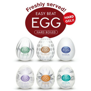Tenga Eggs Hard Boiled, Набор одноразовых мастурбаторов Tenga Eggs Hard Boiled, Набор одноразовых мастурбаторов