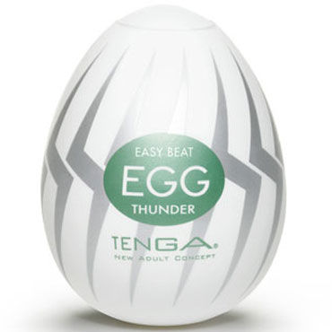 Tenga Egg Thunder, Одноразовый мастурбатор с рельефом в виде молний Tenga Egg Thunder, Одноразовый мастурбатор с рельефом в виде молний