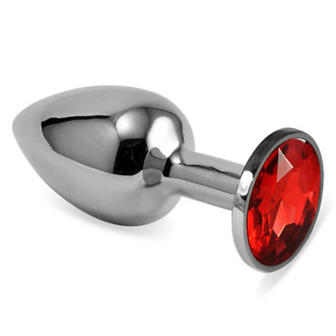 LoveToy Small, красный, Серебряная втулка с красным кристаллом LoveToy Small, красный, Серебряная втулка с красным кристаллом