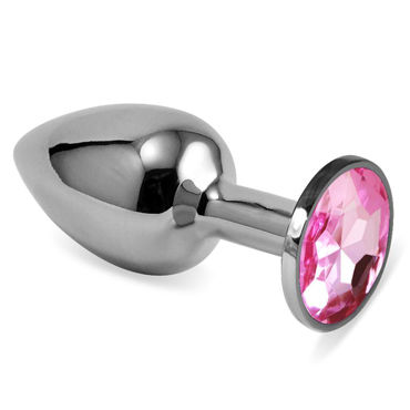 LoveToy Small, розовый, Серебряная втулка с розовым кристаллом LoveToy Small, розовый, Серебряная втулка с розовым кристаллом