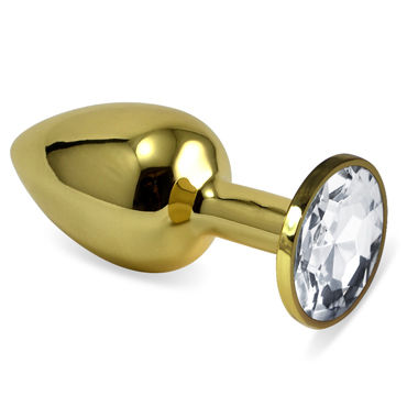 LoveToy Small, прозрачный, Золотая втулка с прозрачным кристаллом LoveToy Small, прозрачный, Золотая втулка с прозрачным кристаллом