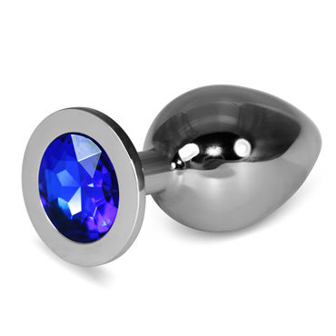 LoveToy Large, синий, Увеличенная серебряная втулка с синим кристаллом LoveToy Large, синий, Увеличенная серебряная втулка с синим кристаллом