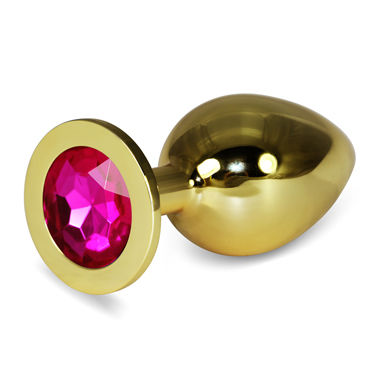 LoveToy Large, золотой, Увеличенная золотая втулка с рубиновым кристаллом LoveToy Large, золотой, Увеличенная золотая втулка с рубиновым кристаллом