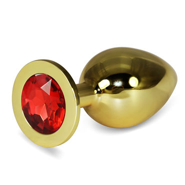LoveToy Large, красный, Увеличенная золотая втулка с красным кристаллом LoveToy Large, красный, Увеличенная золотая втулка с красным кристаллом