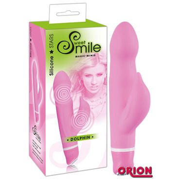 Smile Dolphin, розовый, Вибратор с двумя моторчиками розовый Smile Dolphin, розовый, Вибратор с двумя моторчиками розовый