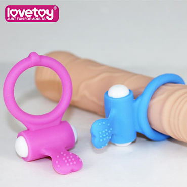 LoveToy Power Heart Clit Cockring, голубое - Эрекционное виброкольцо - купить в секс шопе LoveToy Power Heart Clit Cockring, голубое - Эрекционное виброкольцо - купить в секс шопе