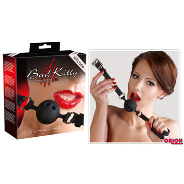 Bad Kitty Silicone Gag Large, черный, Кляп силиконовый Bad Kitty Silicone Gag Large, черный, Кляп силиконовый