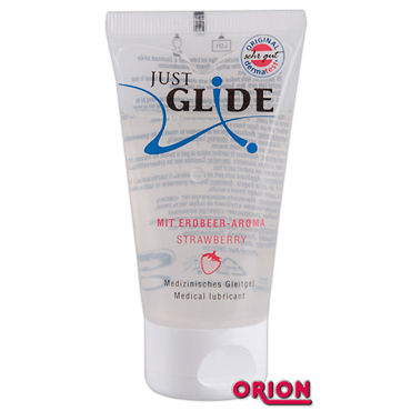 Just Glide Strawberry, 50 мл, С ароматом клубники Just Glide Strawberry, 50 мл, С ароматом клубники