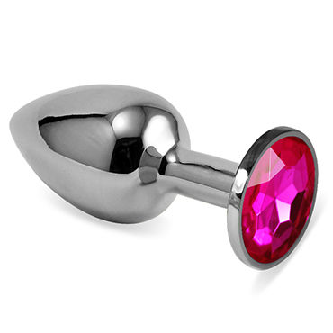 LoveToy Small Анальная втулка, серебристая, С рубиновым кристаллом LoveToy Small Анальная втулка, серебристая, С рубиновым кристаллом