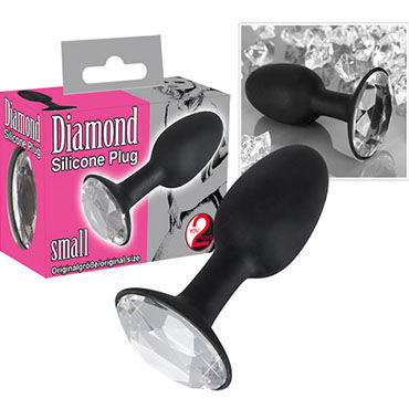 You2Toys Diamond S Анальный плаг, черный, С прозрачным кристаллом You2Toys Diamond S Анальный плаг, черный, С прозрачным кристаллом