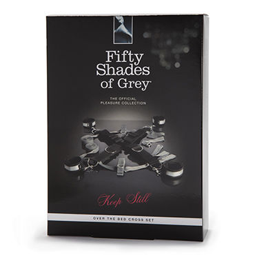 Fifty Shades of Grey Keep Still Over the Bed Cross Restraint, Набор для фиксации на кровати со съемными манжетами и другие товары Fifty Shades of Grey с фото Fifty Shades of Grey Keep Still Over the Bed Cross Restraint, Набор для фиксации на кровати со съемными манжетами и другие товары Fifty Shades of Grey с фото