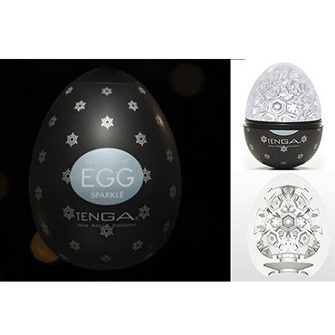 Tenga Egg Sparkle - Одноразовый мастурбатор с рельефом в виде снежинок - купить в секс шопе Tenga Egg Sparkle - Одноразовый мастурбатор с рельефом в виде снежинок - купить в секс шопе