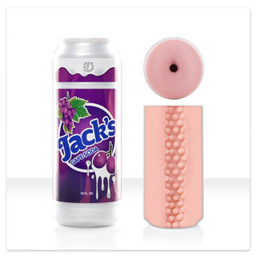FleshLight Jacks Gape Soda, Попка-мастурбатор в банке виноградной соды FleshLight Jacks Gape Soda, Попка-мастурбатор в банке виноградной соды
