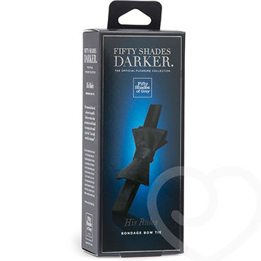 Fifty Shades Darker His Rules - Фиксация в виде галстука-бабочки - купить в секс шопе Fifty Shades Darker His Rules - Фиксация в виде галстука-бабочки - купить в секс шопе