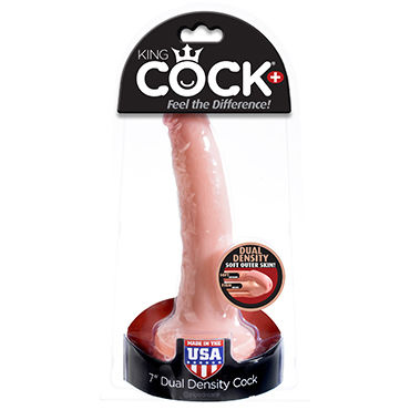 Pipedream King Cock Dual Density 18 см, телесный - Фаллоимитатор на присоске - купить в секс шопе Pipedream King Cock Dual Density 18 см, телесный - Фаллоимитатор на присоске - купить в секс шопе