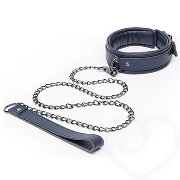 Fifty Shades Darker No Bounds Collar & Chain, Ошейник из натуральной кожи с поводком Fifty Shades Darker No Bounds Collar & Chain, Ошейник из натуральной кожи с поводком