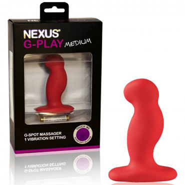 Nexus G-play Medium, красный - Водонепроницаемый вибратор унисекс - купить в секс шопе Nexus G-play Medium, красный - Водонепроницаемый вибратор унисекс - купить в секс шопе