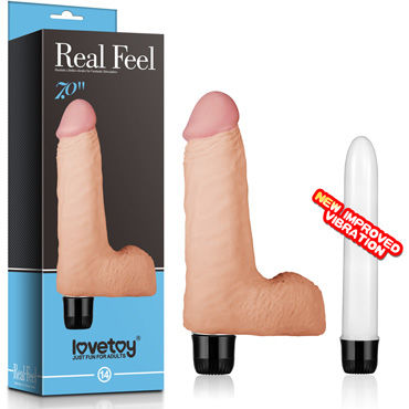 Lovetoy Real Feel №14, Вибратор реалистик с яичками Lovetoy Real Feel №14, Вибратор реалистик с яичками