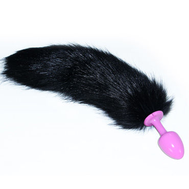 Lovetoy Tail Color, розовая, С длинным черным хвостом Lovetoy Tail Color, розовая, С длинным черным хвостом