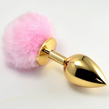 Lovetoy Tail Rabbit Large, золотая, С розовым хвостиком Lovetoy Tail Rabbit Large, золотая, С розовым хвостиком
