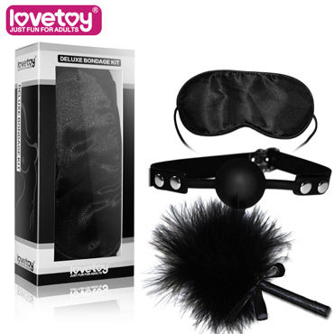 Lovetoy Deluxe Bondage Kit, Маска, кляп, перышко Lovetoy Deluxe Bondage Kit, Маска, кляп, перышко