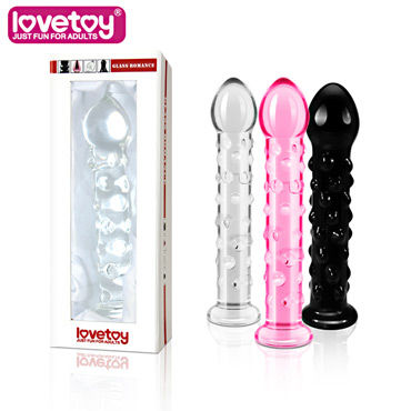 Lovetoy Glass Romance, розовый, Стеклянный фаллоимитатор Lovetoy Glass Romance, розовый, Стеклянный фаллоимитатор