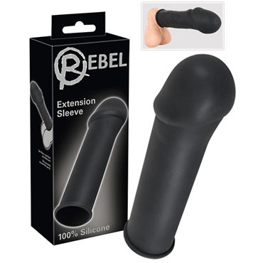 Rebel Extension Sleeve, черная, Насадка для пениса Rebel Extension Sleeve, черная, Насадка для пениса