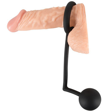 You2Toys Black Velvet Cock Ring + Ball, черное - фото, отзывы You2Toys Black Velvet Cock Ring + Ball, черное - фото, отзывы