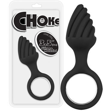 NMC Anal Dildo Choke 9см, черная, Рельефная анальная втулка NMC Anal Dildo Choke 9см, черная, Рельефная анальная втулка