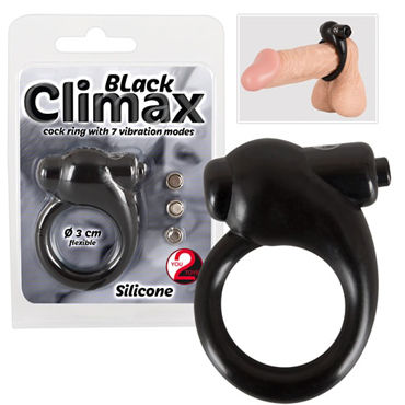 You2Toys Black Climax, черное, Виброкольцо для пениса You2Toys Black Climax, черное, Виброкольцо для пениса